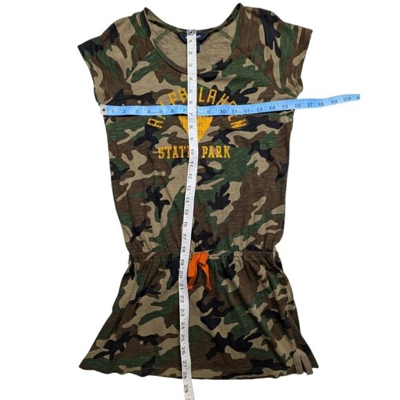Ralph Lauren Camouflage Dress Graphic Tee State Park Girls Medium (8-10) - Picture 4 of 10